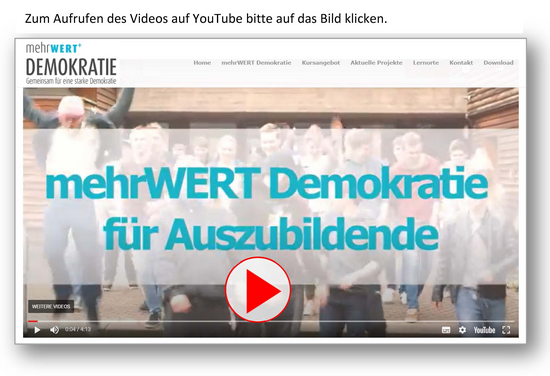 Scrennshot des Videos zum Projekt mehrWERT Demokratie